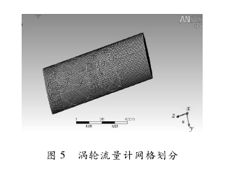 圖 5 渦輪流量計網格劃分