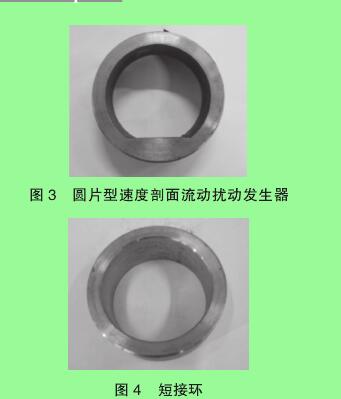 圖 3　圓片型速度剖面流動擾動發生器圖 4　短接環